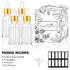 PrettyCare Eye Dropper Bottles 2 oz 4 Pack (Glass Bottles 60ml with Golden Caps, 12 Labels, Funnel & Measured Pipettes) Empty Tincture Bottles for...