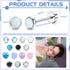 YADOCA 14Pairs Hypoallergenic Flat Back Stud Earrings for Women Men Surgical Steel Screw Back Tiny CZ Opal Moonstone Turquoise Screwback Earrings ...