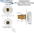 RecPro RV White City Water Fill Inlet Flange Brass with Check Valve | Made in America (No Hose Elbow)...