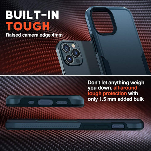 NTG Designed for iPhone 12 Pro Max Case, Heavy-Duty Tough Rugged Lightweight Slim Shockproof Protective Case for iPhone 12 Pro Max 6.7 Inch, Blue...