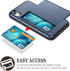 SAMONPOW for iPhone XR Case Wallet Card Holder Heavy Duty Protection XR Phone Case Wallet Card Holder Dual Layer Anti Scratch Hard PC Soft Rubber ...