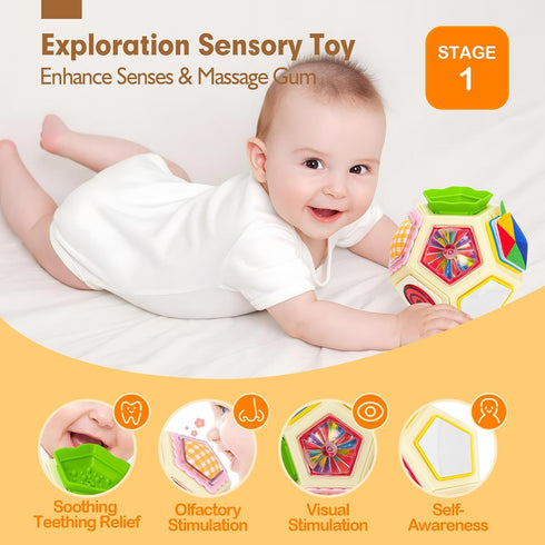 Montessori Toys for 1 Year Old Girl Gifts-Busy Activity Cube Travel Toys for 12-18 Months Baby Sensory Ball Development Educational Toys for 3 6 1...