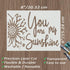 DLY LIFESTYLE You are My Sunshine Stencil - Sunflower Design - 8x6 Inches - Reusable DIY Art & Craft Stencil for Wood, Canvas, Paper, Fabric, Wall...
