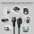 Huanchain 3ft 2 Pack 3 Prong Power Cord for Computer TV Monitor AC PC LG LED LCD Smart 1080p HDTV, Power Cable for Samsung Dell Hp Asus Sony Toshi...