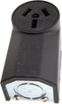 Forney 58499 Electrical Receptacle, Crowfoot Type, Wall Receptacle 50-Amp, 125/250-Volt , Black...
