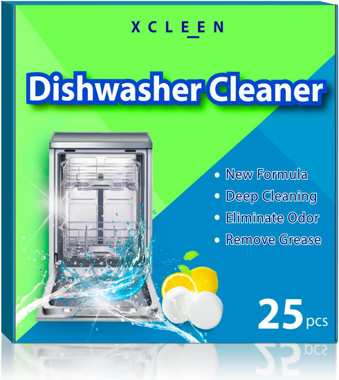 Dishwasher Cleaner and Deodorizer Tablet 25 Count, Deep Cleaning Tablet Helps Remove Limescale, Mineral Buildup and Odor, Formulated to Clean Insi...
