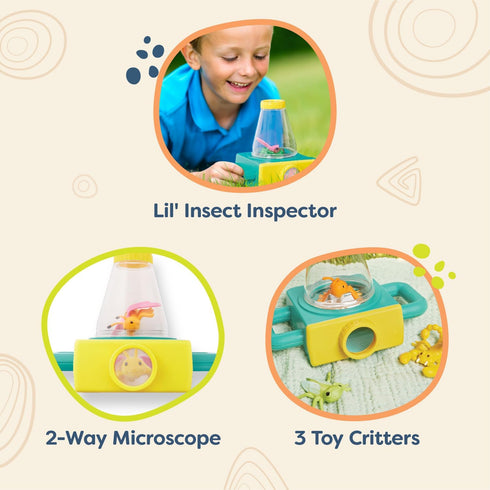 B. Toys- Double-Sided Microscope- Sports & Outdoor Microscope for Kids – Double-Sided Microscope – Science Toys – 3 Toy Bugs-Itty-Bitty Microscope...