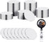 Hotop 50 Pieces 1 Inch Sublimation Badge Reel Blanks Round Sublimation Aluminum Sheets Blanks Aluminum Board Heat Transfer Stickers for Collapsibl...