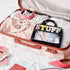 Chenille Letter Clear Makeup Bag, Preppy Cosmetic Bag Clear Snack Bags with Zipper, Stuff Bag Waterproof Sunscreen Bag Travel Toiletry Bag Cosmeti...