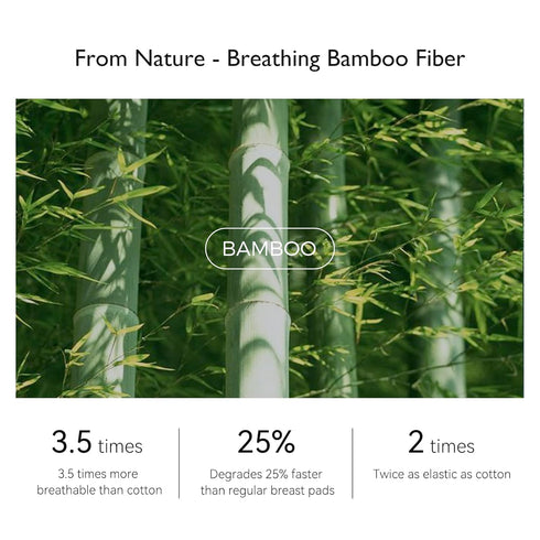 Momcozy Bamboo Fiber Disposable Nursing Pads, 100% Natural Materials and 100% Biodegradable Breast Pads, Breastfeeding Essentials for Moms, 80 Cou...