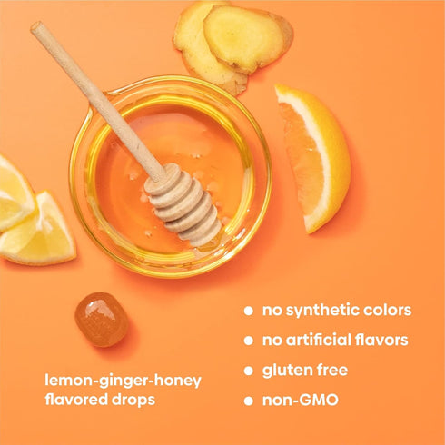 UpSpring Stomach Settle Drops for Occasional Nausea Relief and Morning Sickness with Ginger, Lemon, Spearmint, and B6. Individually Wrapped Drops,...