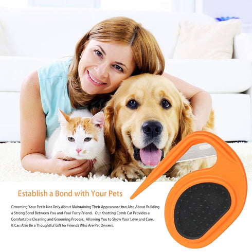 2Pcs Knotting Comb for Cats, Pet Knotting Comb Knotting Comb for Dog Pet Hair Removal Tool Cat Dog Grooming Comb Knot Remover Cat Knotting Comb, P...