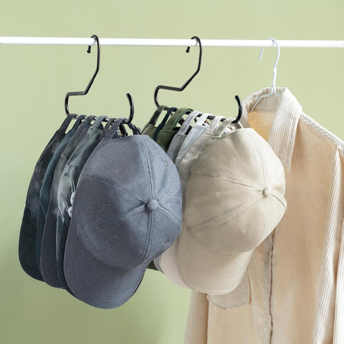 Mkono Hat Organizer for Baseball Caps Metal Hat Rack for Closet Set of 2 Hat Hangers Baseball Cap Holder Hat Storage Organizer Holds 20 Caps, Blac...