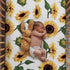 Soft Fitted Crib Sheet, Stretchy and Breathable Toddler Crib Sheet for Boys and Girls, Fits Standard Crib and Toddler Mattress (Sunflower)...