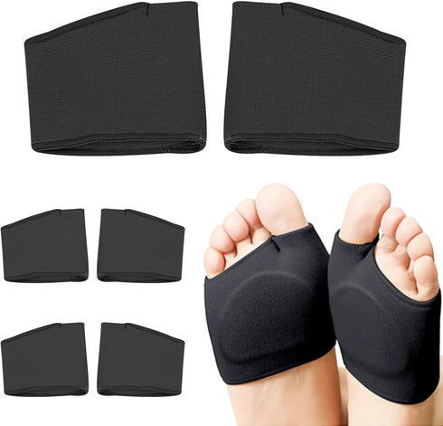 3 Pairs of Metatarsal Pads for Women and Men, Ball of Foot Cushions for Pain Relief of Bunions&Morton's Neuroma,Metatarsal Sleeve/Socks with Built...