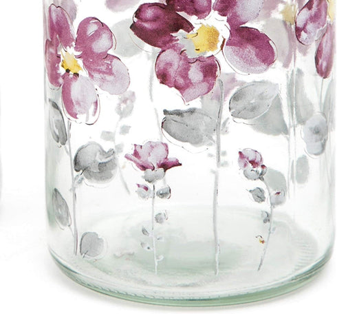 17oz Flower Glass Soap Dispenser Bottle with Plastic Pump...