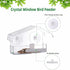 SUQ I OME Clear Outside Wild Acrylic Window Mounted Bird House Feeders with Strong Suction Cups, Acrylic Clear, for Cardinals, Blue Jays, Finches...