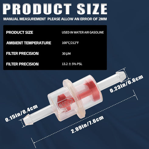 1/4” 5/16” Universal Inline Fuel Filter for Arctic Cat 1000 450 500 550 650 700 Bearcat Jag Powder Pantera TRV Kawasaki Jet Ski 0510-335 0109-579 ...