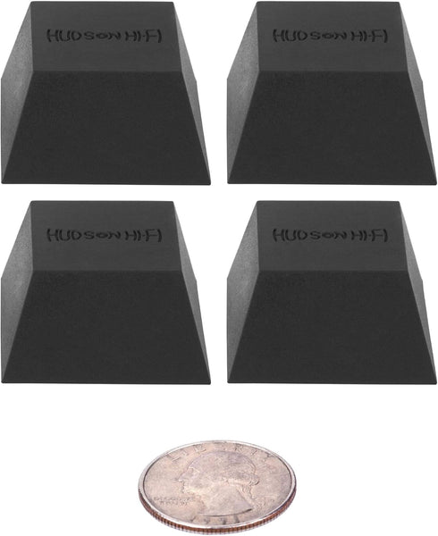 IsoBlock Silicone Isolation Feet (4 Pack, Soft Block 60lb Capacity) Non-Adhesive...
