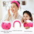 Wecoe 2pcs Rhinestone Skincare Headbands For Washing Face Hot Pink Black Fluffy Spa Headbands Makeup Headband Face Wash Puffy Sponge Bubble Headba...
