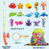 CozyBomB™ Magnetic Fishing Toys Game Set for Kids | Water Table Bathtub Kiddie Pool Party with Pole Rod Net, Plastic Floating Fish-Toddler Color O...