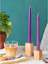 Candwax 10 inch Taper Candles Set of 4 - Dripless and Unscented Candlesticks - Perfect for Dinner and Household Decor - Purple Candles...