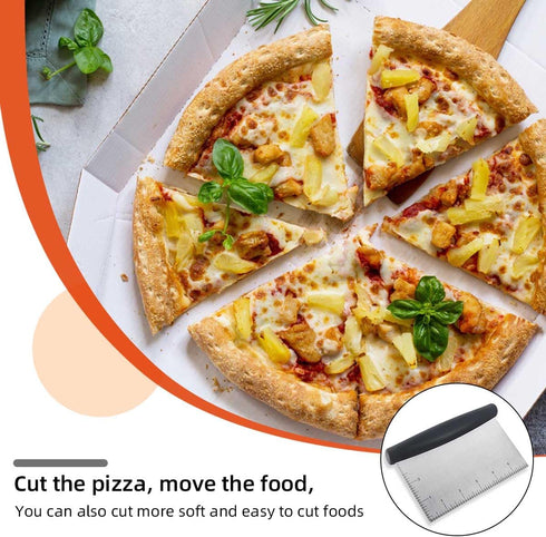 Plastic Bread Scraper Dough Cutter with Measuring Scale Multipurpose Bench Scraper Kitchen Tool Pastry Scraper for Cake Baking Food Pizza Stainles...