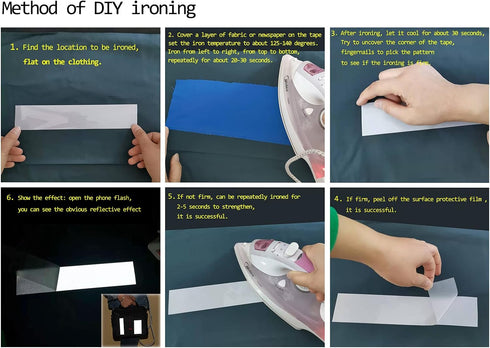 2" Safety Silver Reflective Tape Stripe Iron on Fabric Clothing Heat Transfer Vinyl Film M28 (2" x 33ft)...