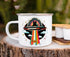 Retro UFO Cat Fish Abduction Extraterrestrial Paranormal Enamel Campfire Mug, Fun Outdoor Camping Coffee Cup (16oz)...