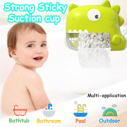 Baby Bath Toys - Musical Bubble Machine Dinosaur Toys for Kids 3-5, Automatic Toddler Bath Toys for Kids Ages 1-3, Birthday Valentines Day Christm...