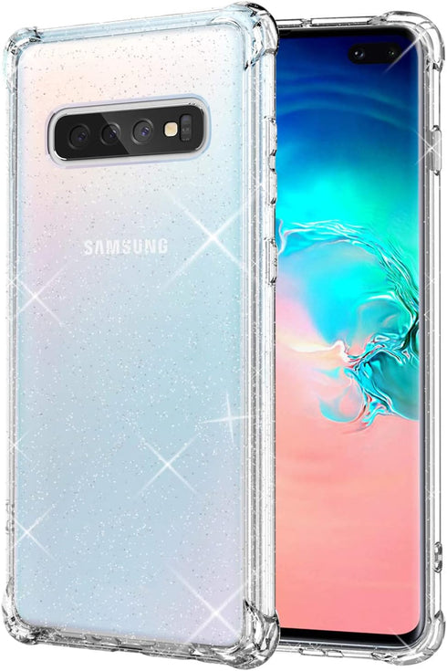KIOMY Clear Case for Samsung Galaxy S10+ / S10 Plus, Airbag Corners Shockproof Bumper Protective Phone Cover Flexible TPU...