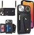 for iPhone 14 Case with Card Holder and Strap - Zipper Pocket,Crossbody Lanyard Strap,Credit Card Holder,Stand Ring,Cute Phone Wallet Case for Wom...