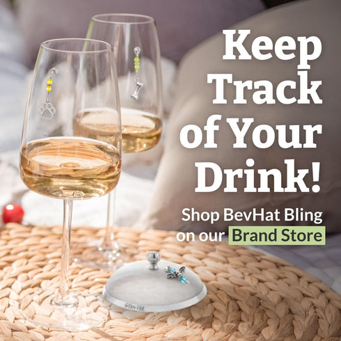BevHat Stainless Steel Drink Covers (2 Pack), Wine Glass Covers for Outdoors, Protect Cocktails, Coffee Mugs, Tea Cups, Beers, Keep Bugs Out, Wine...