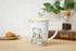 Silver Buffalo Disney Winnie the Pooh But First Hunny Wide Rim Bees Flying Ceramic Mug, 16 Ounces...