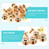 Swpeet 30Sets Gold 8x10x10mm Chicago Screws Round Head Button Stud Slotted Screws Nail Rivet Leather Rivets Craft Belt for DIY Craft Leather Craft...