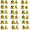 50 Pcs Gold Christmas Bells Bulk Hanging Decorations for Tree Ornaments Holiday Party Decor DIY Crafts Festive Jingle Bells Premium Metal(38mm, Go...