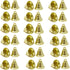 50 Pcs Gold Christmas Bells Bulk Hanging Decorations for Tree Ornaments Holiday Party Decor DIY Crafts Festive Jingle Bells Premium Metal(38mm, Go...
