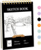 Stilip 5.5" x 8.5"Sketch Book,1-Pack 60-Sheets(80lb/120gsm),Top Spiral Bound Sketch Pad,Acid Free Art Sketchbook Artistic Drawing Pad for Beginner...