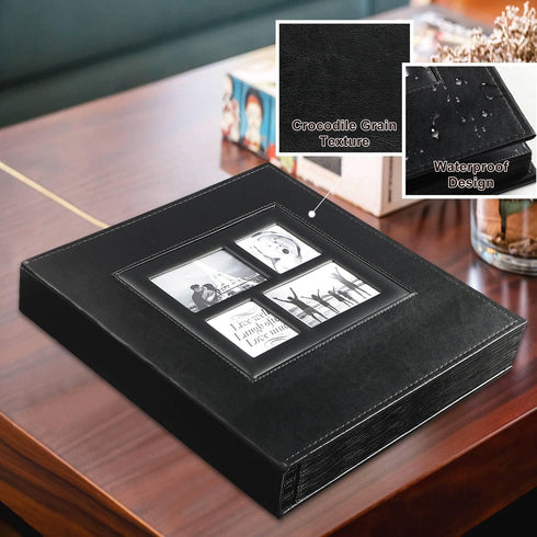 Ywlake Photo Album 4x6 600 Pockets Photos, Extra Large Capacity Family Wedding Picture Albums Holds 600 Horizontal and Vertical Photos Black...