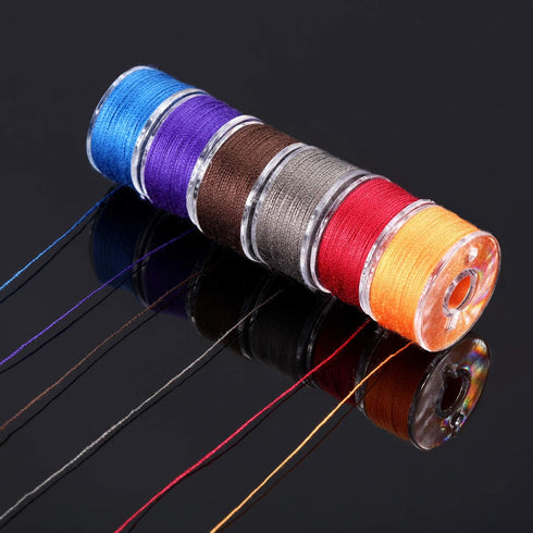 144 Pieces Prewound Bobbins Sewing Thread Bobbins Compatible with Brother/Babylock/Janome/Elna/Singer Embroidery Machine, Size A (24 Colors)...