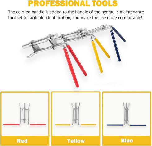 3 Pcs/Set Hydraulic Cylinder Piston Repair Seal Kit,Hydraulic Seal Installation Tools, U-Cup Rod Seal Installation Tool Kits Upgraded Seal Twistor...