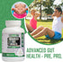 B’Soleil™ Advanced Gut Health Probiotic - Pre, Pro & Post Biotics - Natural Gastrointestinal Support - 60 Vegetable Capsules - Gluten Free, Vegan ...