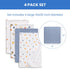 Delta Children 100% Cotton Flannel Baby Receiving Blankets for Girls and Boys – 30x30 Inches (Pack of 4), Space Exploration...