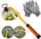 Weed Puller Tool, 11 Teeth Durable Garden Weed Pulling Tool, Portable Garden Weeder Tool with Gloves for Vegetable Gardening, Backyard Farm Weedin...
