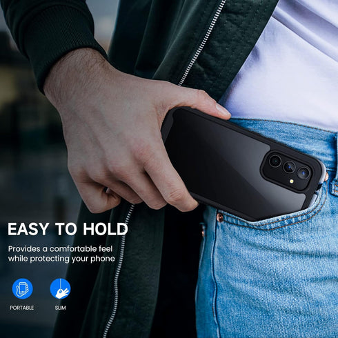 seacosmo Case for Samsung Galaxy A54 5G, with Built-in Screen Protector, Full Body Shockproof Protection Phone Cover?Black...