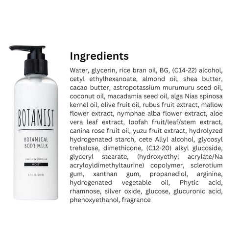 BOTANIST Moisturizing Body Lotion, Botanical Soothing Body Milk for Sensitive Dry Skin, Natural & Organic Japanese Skin Care, Cassis & Jasmine, Mo...