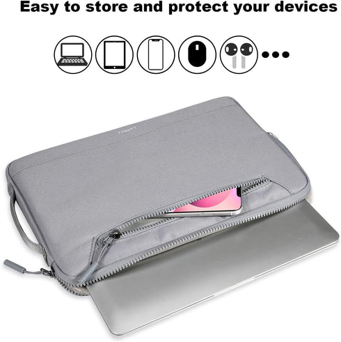 LANDICI 360°Protective Laptop Sleeve Carrying Case 13 13.3 Inch, Waterproof Slim Computer Cover Bag for MacBook Air 13 M1/M2/M3, MacBook Pro 13, S...