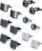 Akeoqi 6 Pairs Cufflinks for Men Classic Tone Cufflinks Black Striped Disc Square CZ Spherical Knot Rectangle Cuff Links Shirt Suit Cufflinks...