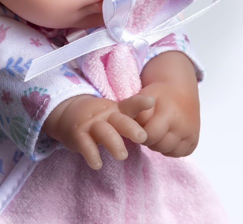 JC Toys La Baby Caucasian 11-inch Small Soft Body Baby Doll La Baby | Washable |Removable White & Pink Floral Outfit w/Hat, Pacifier & Blanket | f...