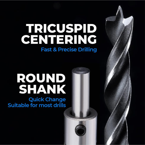 amoolo Countersink Drill Bits Set 7Pcs, Counter Sink Drill Bit for Wood, Woodworking High Carbon Steel Carpentry Bit with Chamfering Combination P...